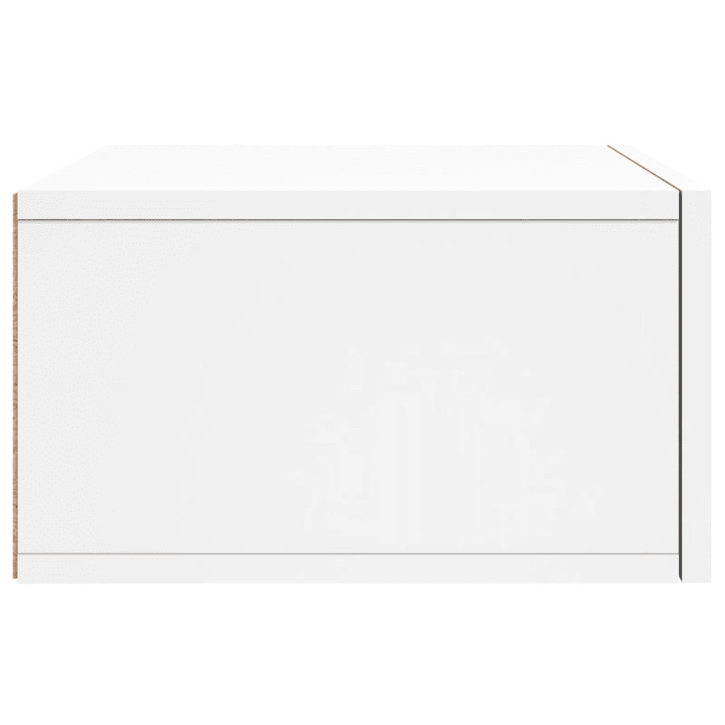 Comodino a Muro-Tavolino da notte sospeso Bianco 35x35x20 cm 432812