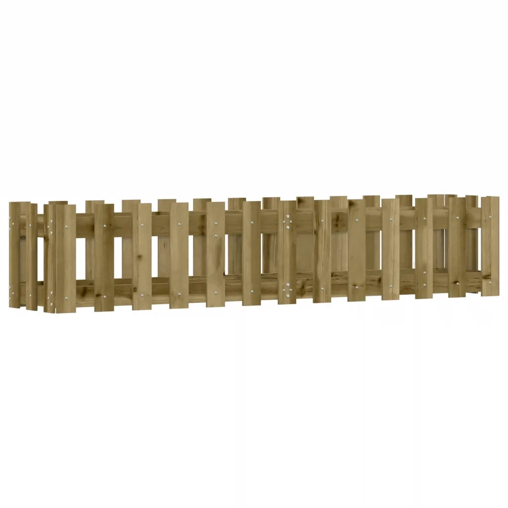 Fioriera | Cassetta per fiori | Vaso da Giardino Recinzione 150x30x30cm Pino Impregnato