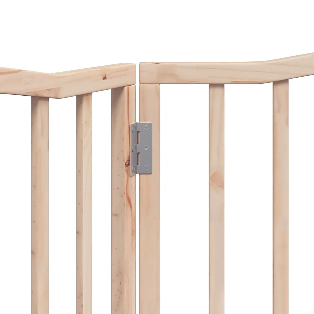 Cancello per Cani Pieghevole 2 Pannelli 160 cm Legno di Pioppo CFW2179132