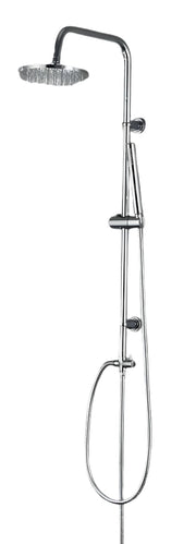 Colonna Doccia Round Cromata con Supporto Regolabile e Soffione Ø20 cm