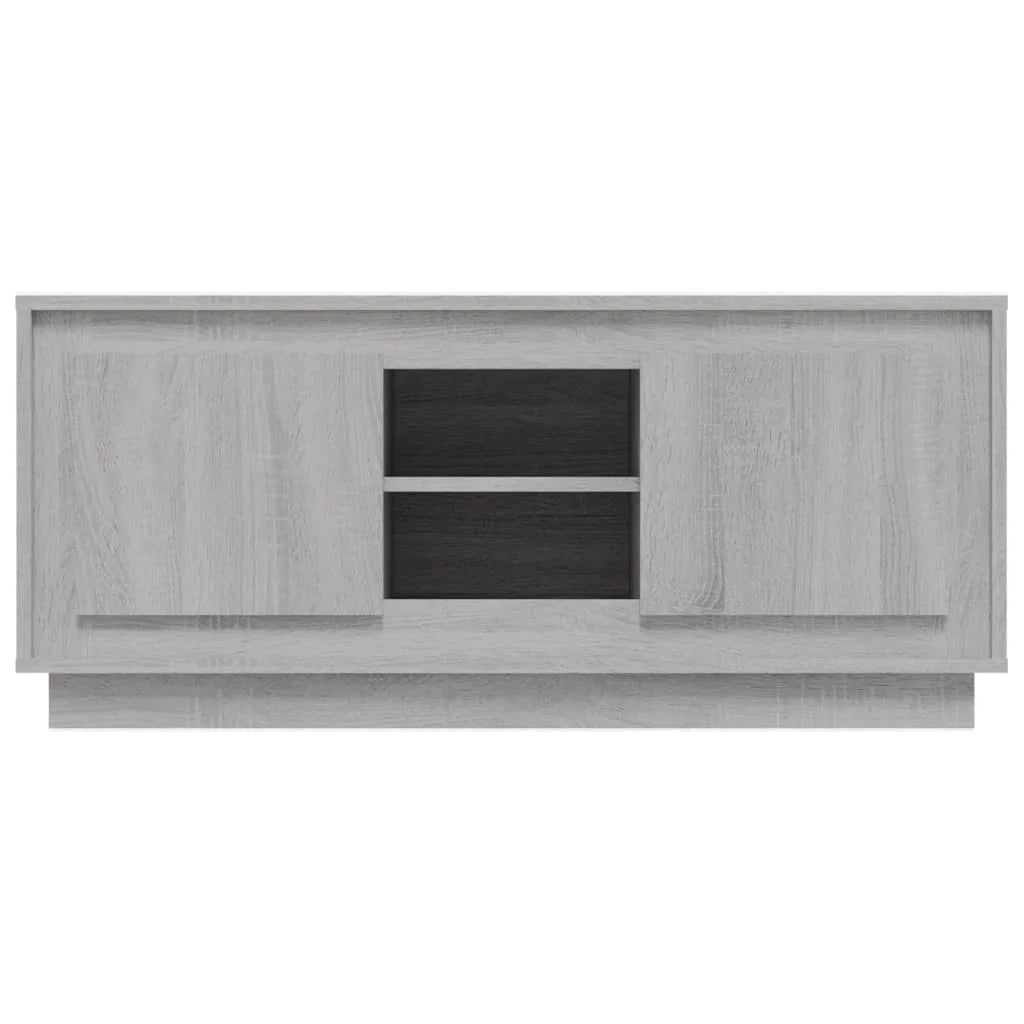 Mobile TV multimediale mensola TV credenza TV sala da pranzo soggiorno camera da letto Sonoma 102 x 35 x 45 cm legno ingegnerizzato grigio 02_0028353