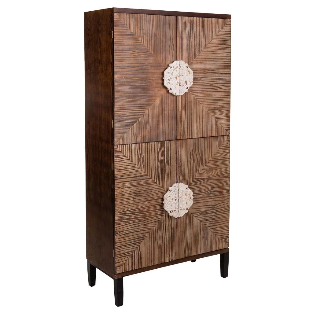 Armadio in legno marrone 86x41x180h