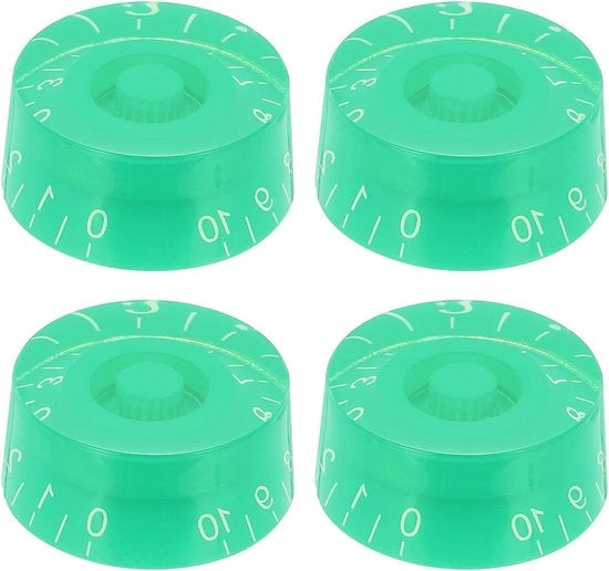 Impostazione sonora elettrica per chitarra - 4 interruttori - Verde - Regolazione volume e tono - Sostituzione parti chitarra - 3,5 x 1,14 cm - Set da 4 pezzi