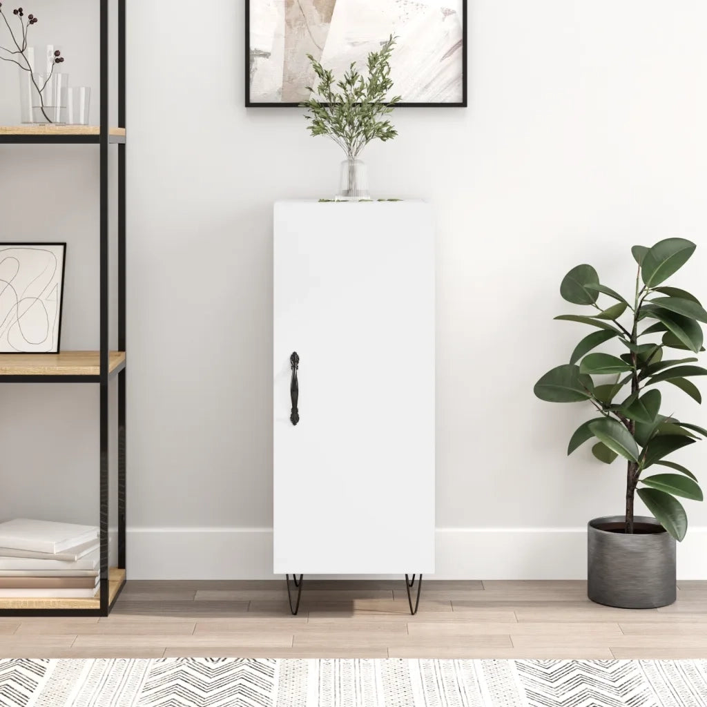 Credenza | Madia | Buffet da pranzo | Armadio da pranzo Bianca 34,5x34x90 cm in Legno Multistrato