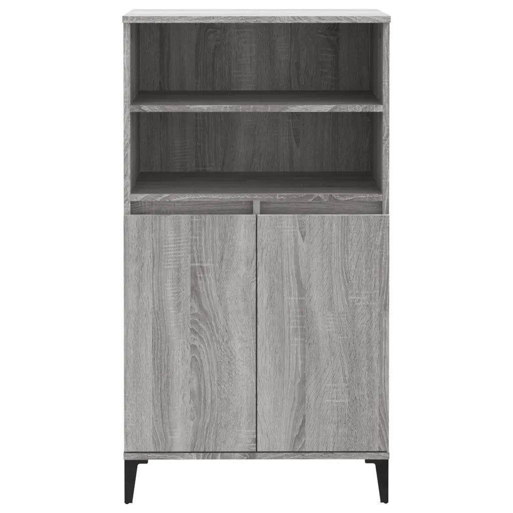 Credenza Grigio Sonoma 60x36x110 cm in Legno Multistrato