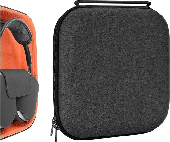 Custodia per cuffie compatibile con AirPods Max - Scocca rigida con tasca per viaggio con cavo - Grigio scuro - Custodia di ricambio