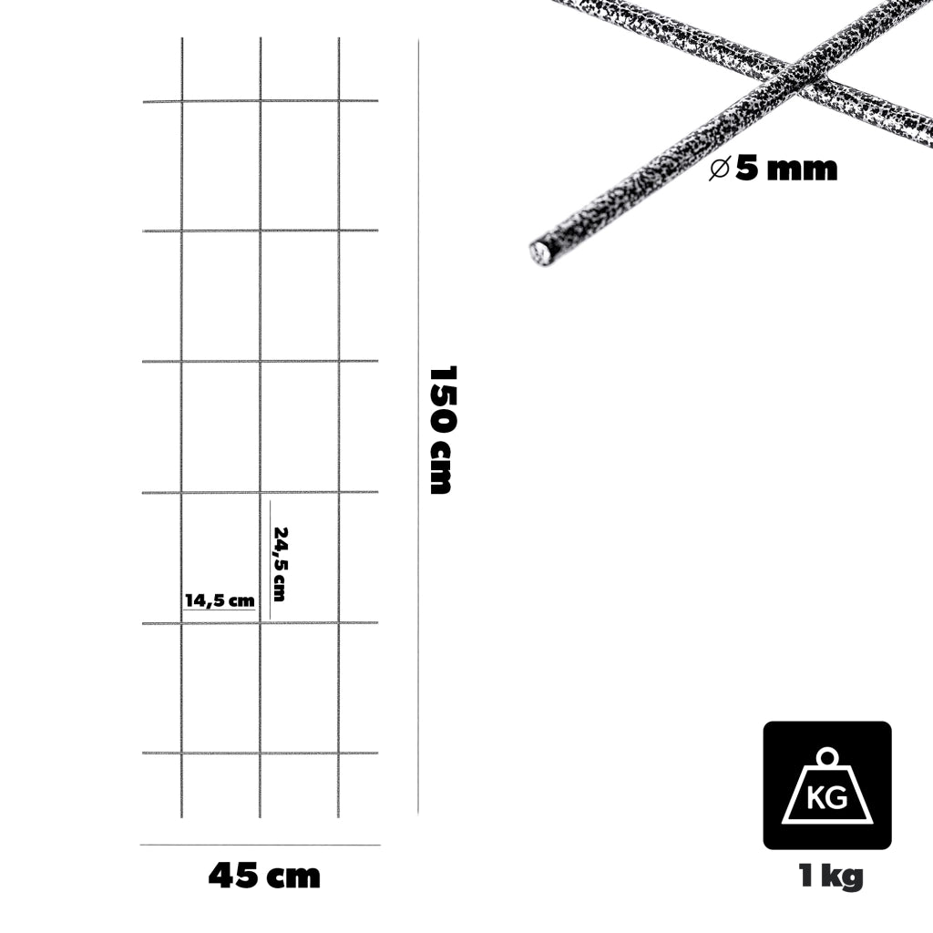 Traliccio da giardino in metallo KADAX per piante, fiori, scala per rampicanti, 45x150 cm, robusto