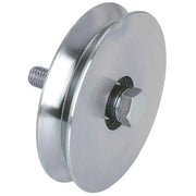 RUOTA CANCELLO A FISSARE GOLA V 402 COMBI - ZINCATA + CUSCINETTO MM  80- 2 pezzi