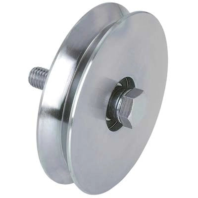 RUOTA CANCELLO A FISSARE GOLA V 402 COMBI - ZINCATA + CUSCINETTO MM  80- 2 pezzi