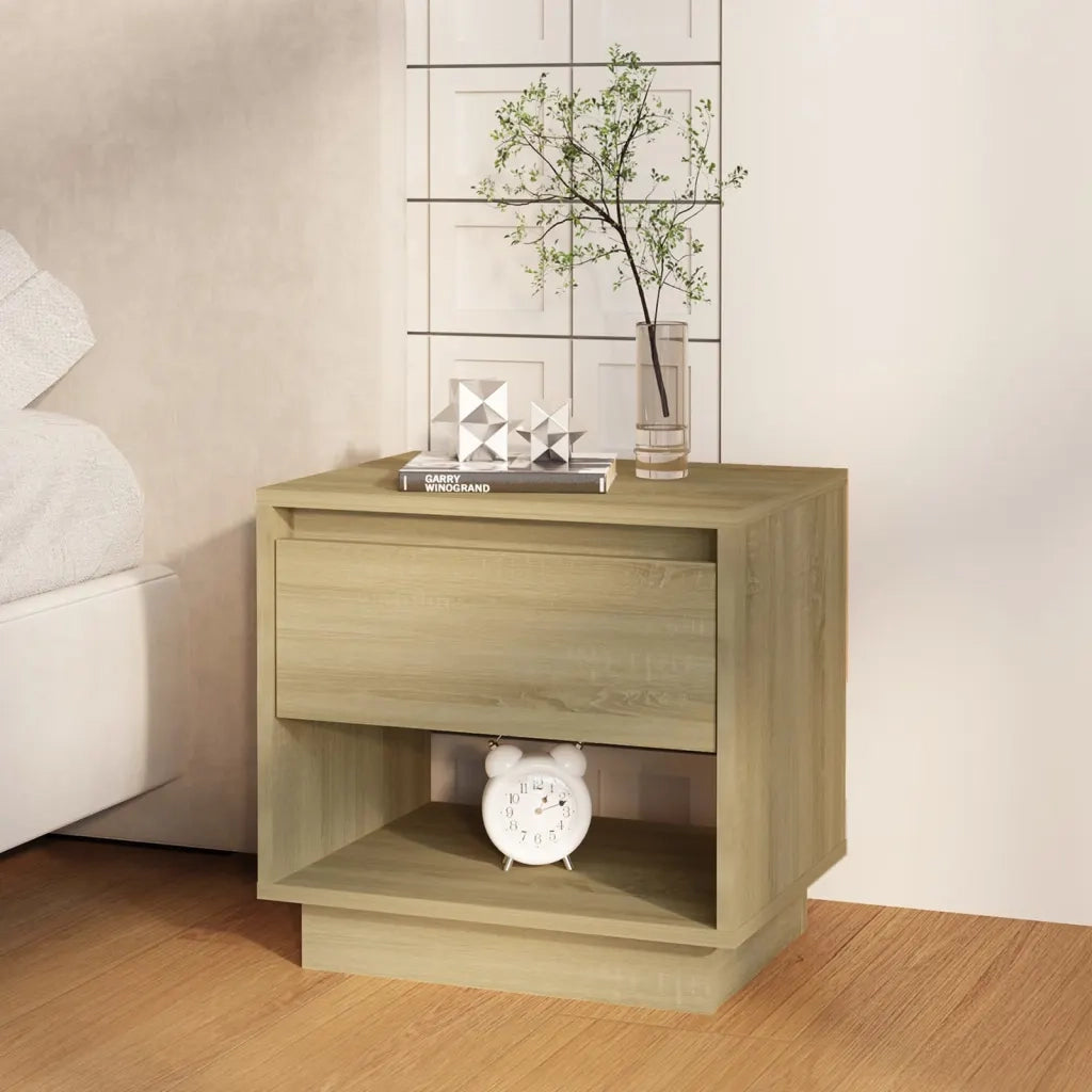Comodini 2 pz-Set di 2 Tavolino da notte Rovere Sonoma 45x34x44 cm in Truciolato