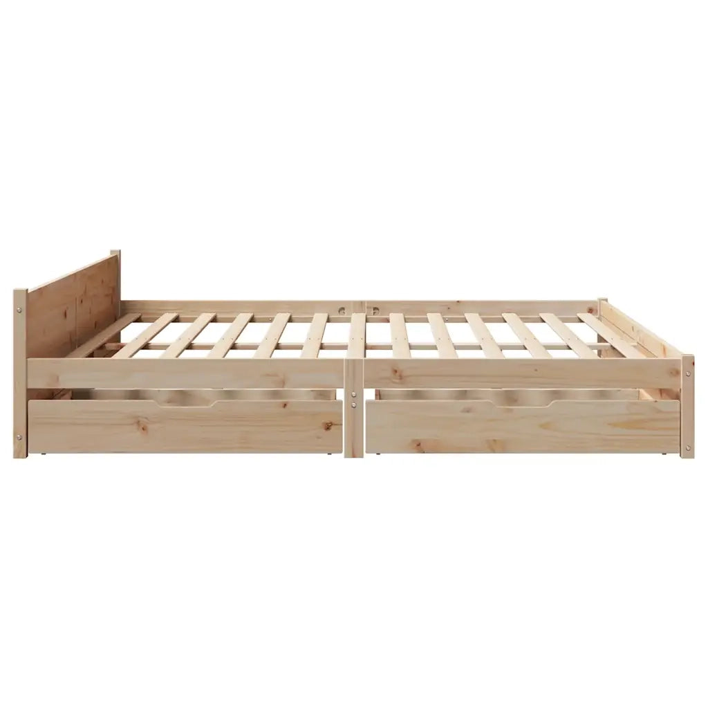Letto senza Materasso 200x200 cm in Legno Massello di Pino 3301696