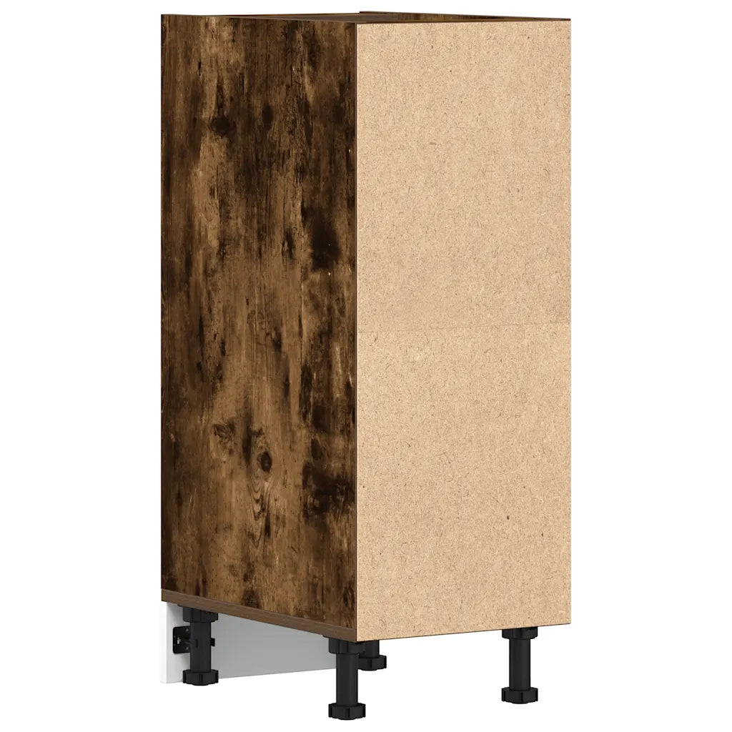 vidaXL Armadio Inferiore “Riga” Rovere Fumo 30x44,5x81,5 cm