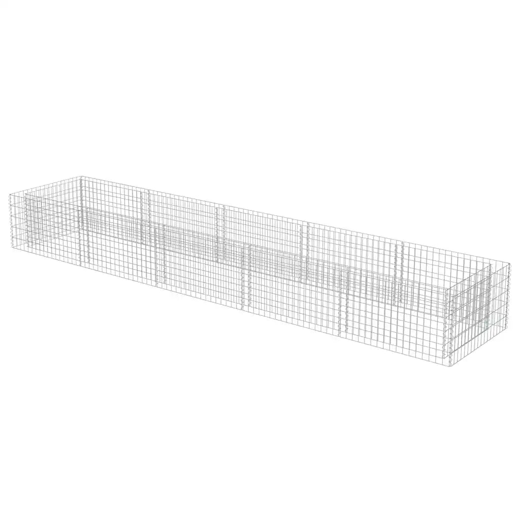 Gabbione Letto Rialzato in Acciaio Zincato 450x90x50 cm 143553