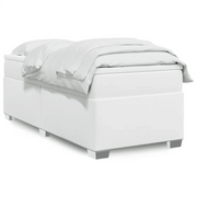 Giroletto a Molle con Materasso-Struttura Letto Bianco 90x190 cm in Similpelle 826586