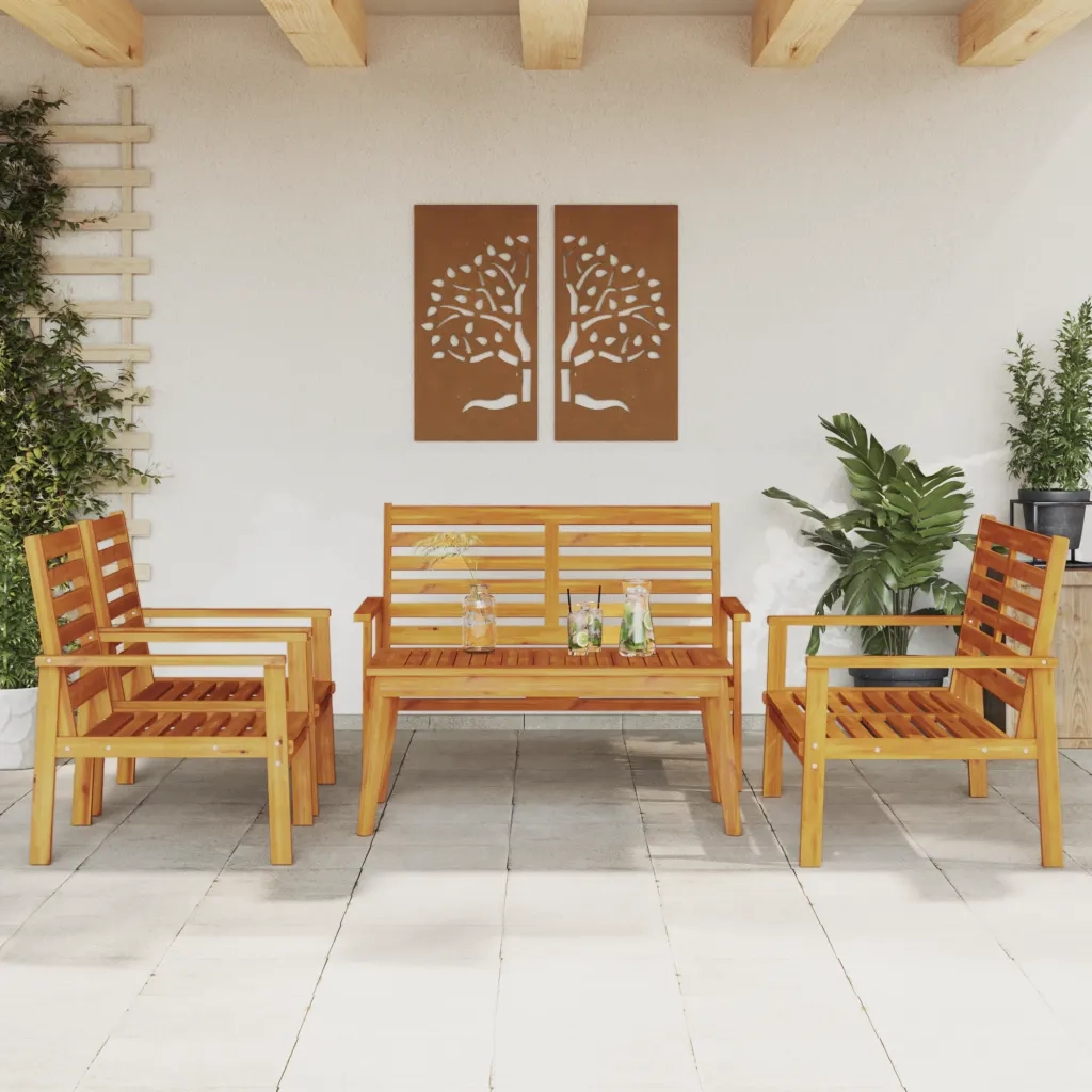 Set Salotto da Giardino 5 pz in Legno Massello di Acaciacod mxl 116097