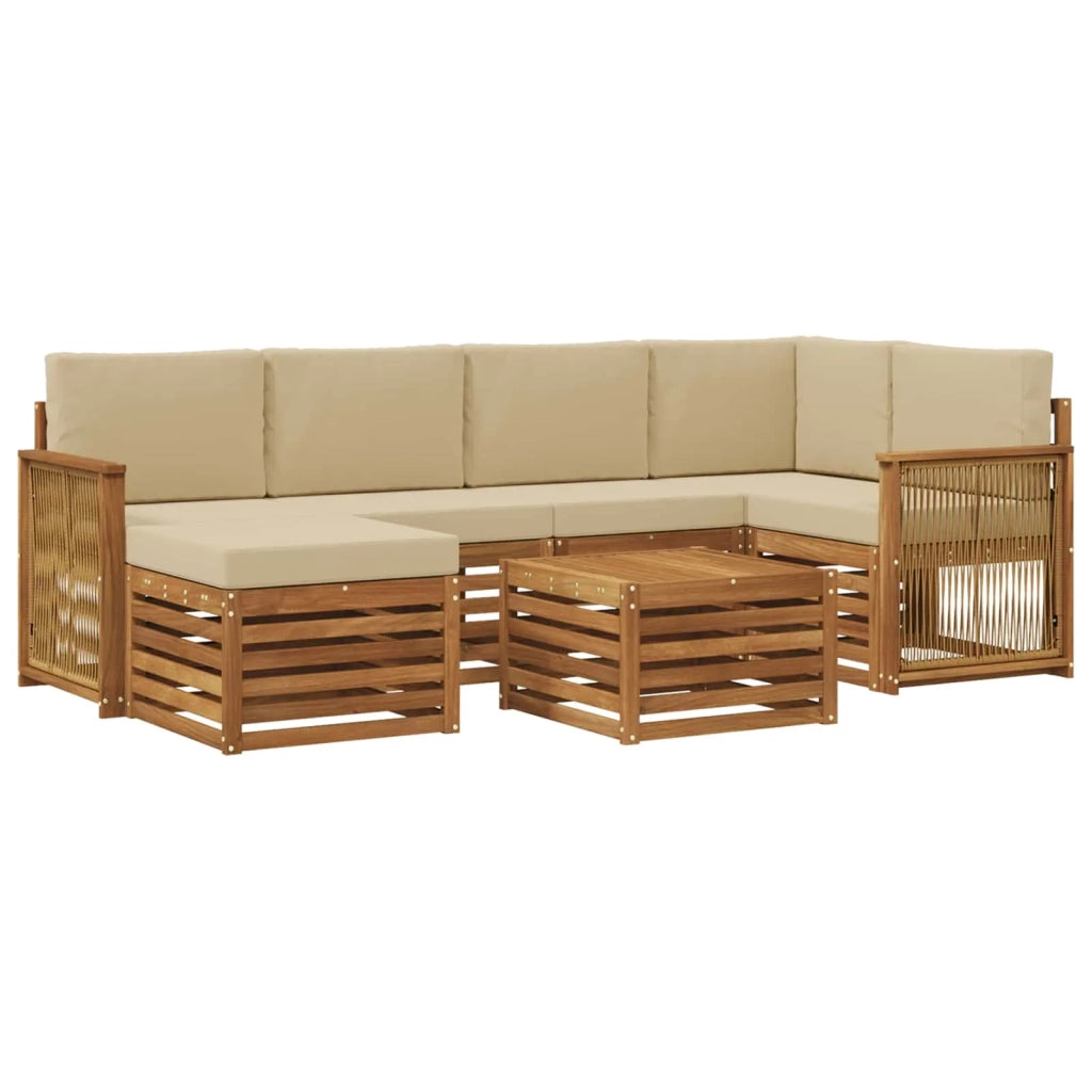 Set divano sezionale con cuscino 6 pcs Naturale 3384599