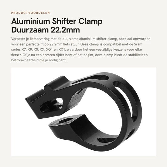 Fermo Stabilizzatore - Fermo per Manubrio in Alluminio Duraturo - Fermo Universale - Adatto per Manubrio da 22.2mm - Compatibile con Sram X7/X9/X0/XX/XO1/XX1 - Installazione Facile - Fermo per Bicicletta