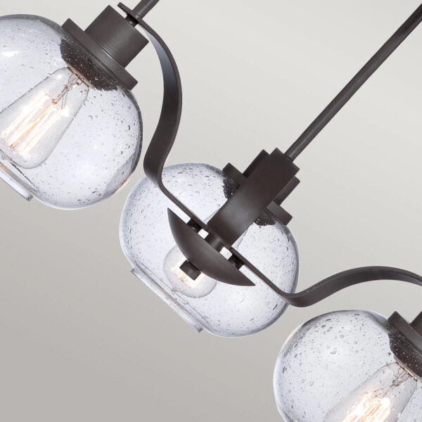 Lampadario Trilogy 3 luci E27 bronzo antico Quoizel