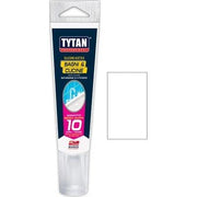 SILICONE ACETICO BAGNI E CUCINE IN TUBETTO TYTAN - BIANCO RAPIDO ML  60- 6 pezzi