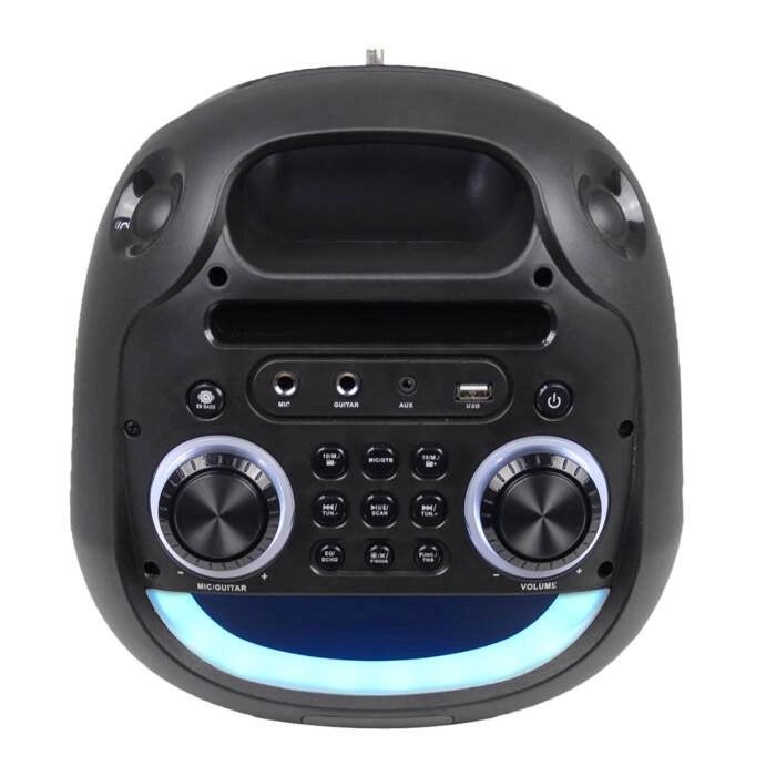 Cassa bluetooth portatile 60W, doppio woofer 6.5 pollici con tweeter, karaoke con microfono incluso, luci LED RGB - SOGO