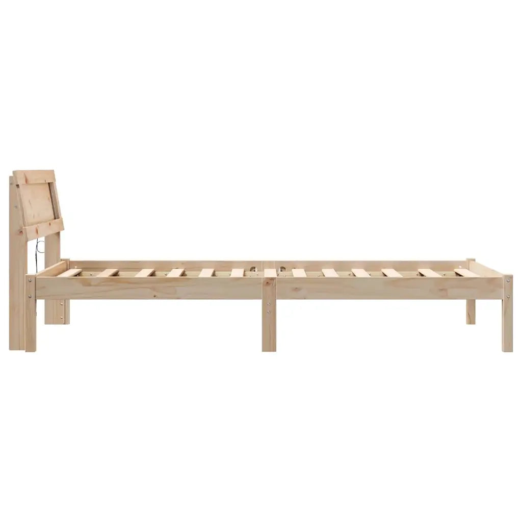 vidaXL Struttura del letto Marrone 90 x 200 cm Legno di pino massello