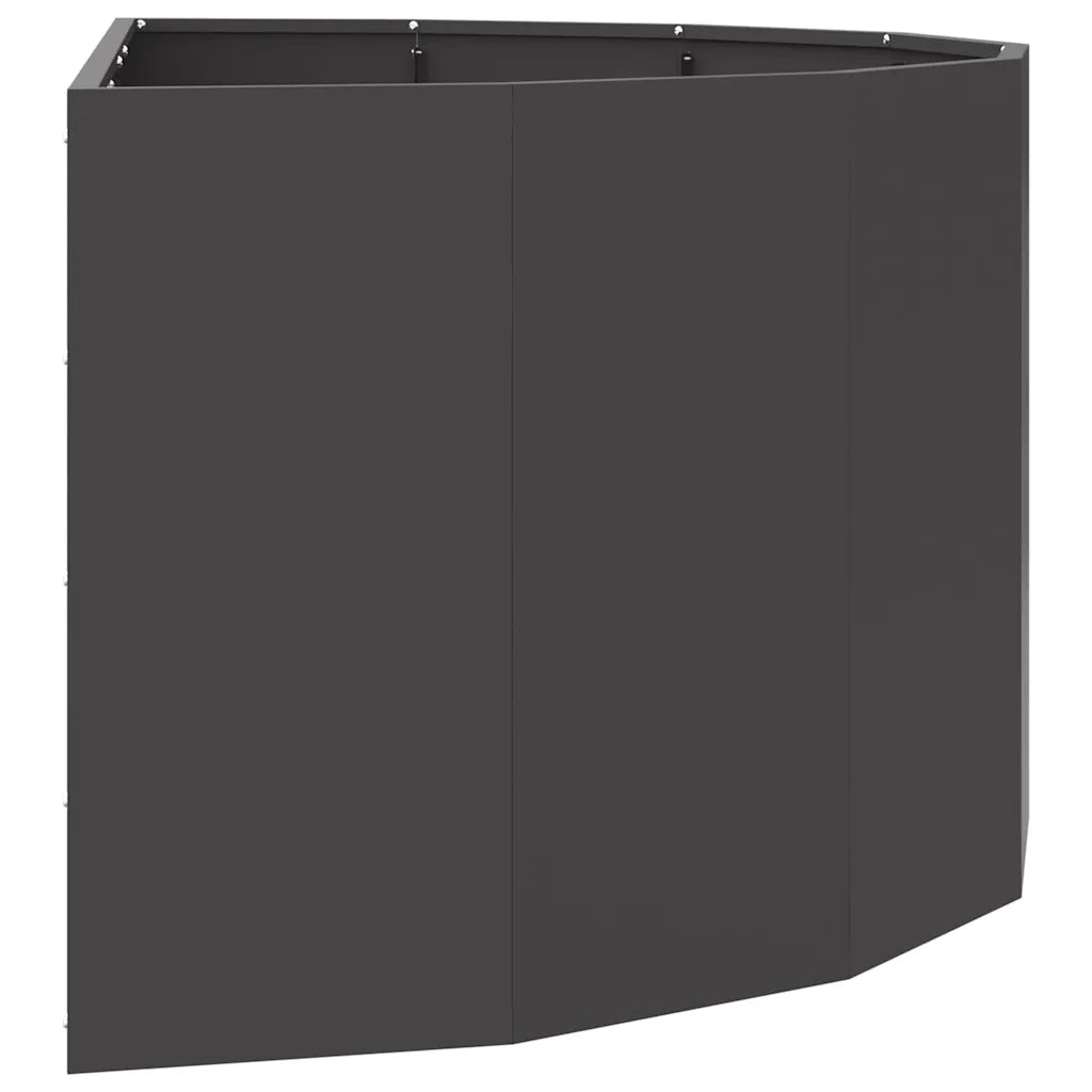 Fioriera | Cassetta per fiori | Vaso Nero 120 x 60 x 50 cm Acciaio