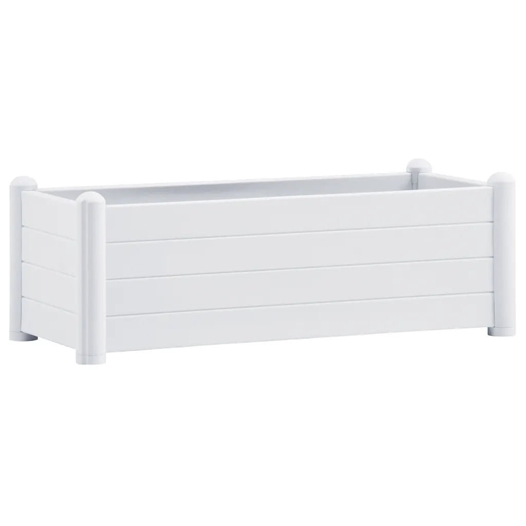 Letto Rialzato da Giardino in PP Bianco 100x43x35 cm cod mxl 49841