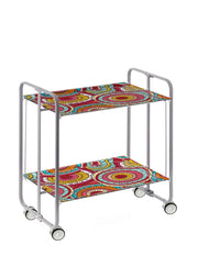 Carrello da cucina pieghevole grigio con ruote BAUHAUS 2 ripiani