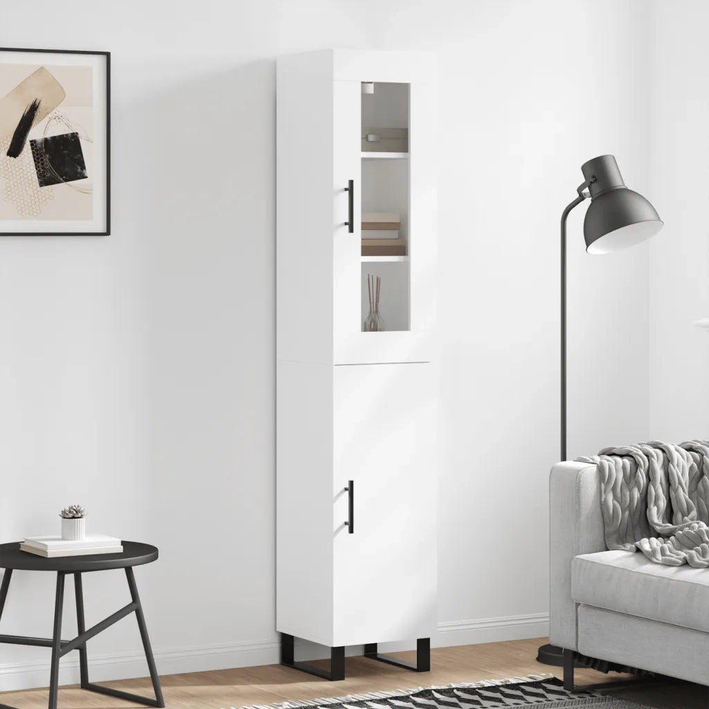 Credenza Bianca 34,5x34x180 cm in Legno Multistratocod mxl 101985