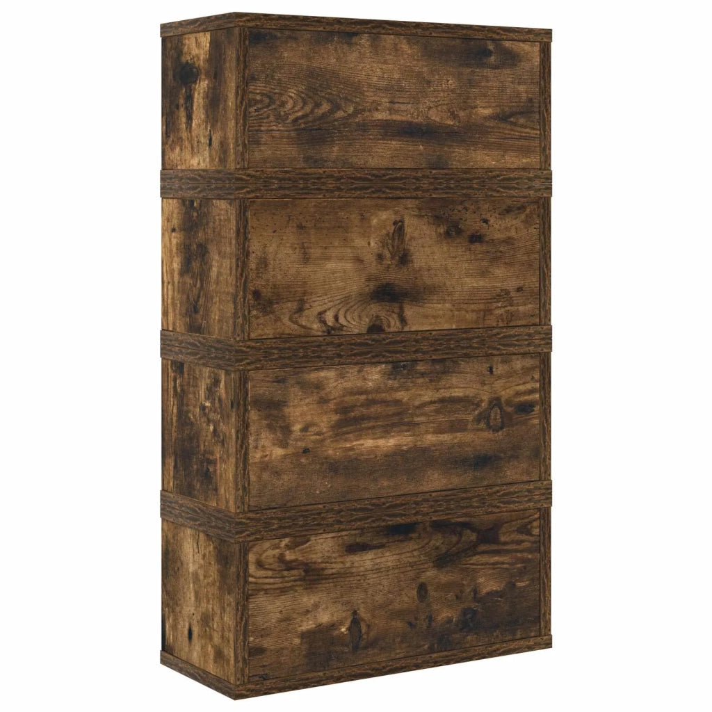Rack per Stoccaggio CD 4 pz Rovere Fumo 40 x 17 x 17 cm 8012720