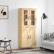 Credenza Rovere Sonoma 69,5x34x180 cm in Legno Multistrato 3198372