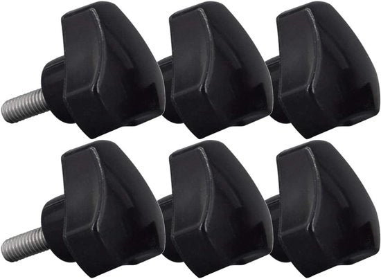 Set di 3 Viti a Gamba M10 in Plastica con Testa a Treccia e Ghiro a Guscio M10 - 3 Pezzi