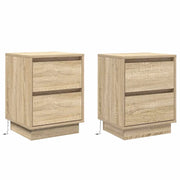 Set di 2 Comodini | Armadio da Notte | Mobiletto da notte Rovere Sonoma 39 x 34,5 x 50 cm