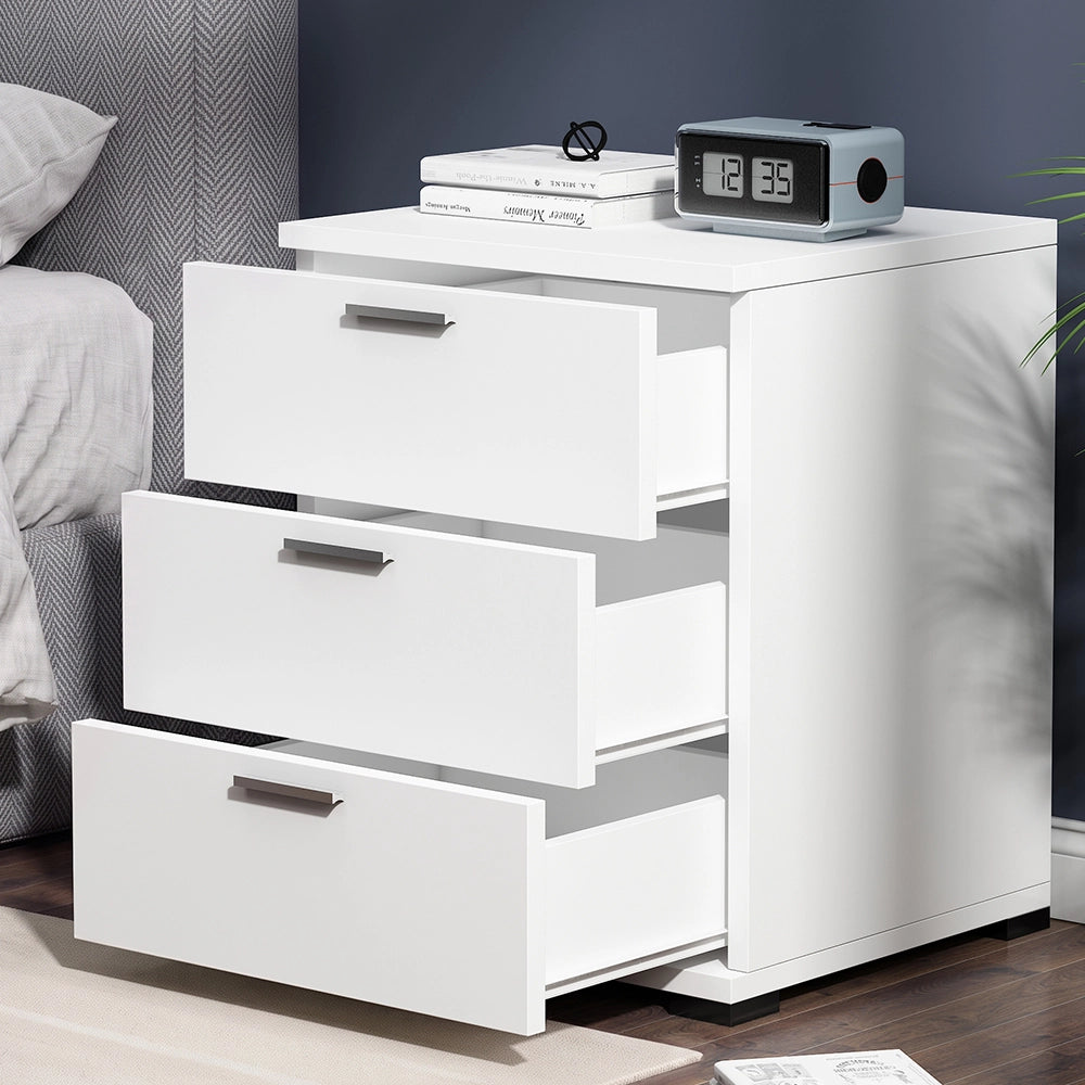 Comodino camera da letto Marseille Bianco 46.2 x 60 cm Vicco