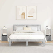 Comodino con cassetto 2 pcs Grigio cemento 30,5 x 27 x 59,5 cm