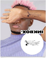 Tatuaggio a Temperino - Premium Facile da Applicare - Dura 1-2 Settimane - 6 x 3 in - Acqua-Resistente