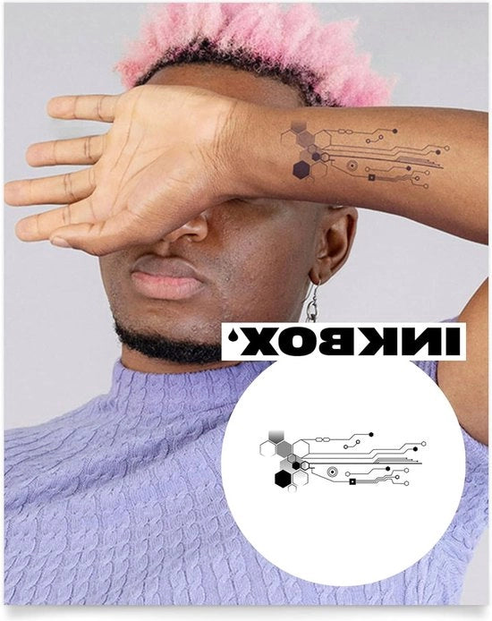 Tatuaggio a Temperino - Premium Facile da Applicare - Dura 1-2 Settimane - 6 x 3 in - Acqua-Resistente