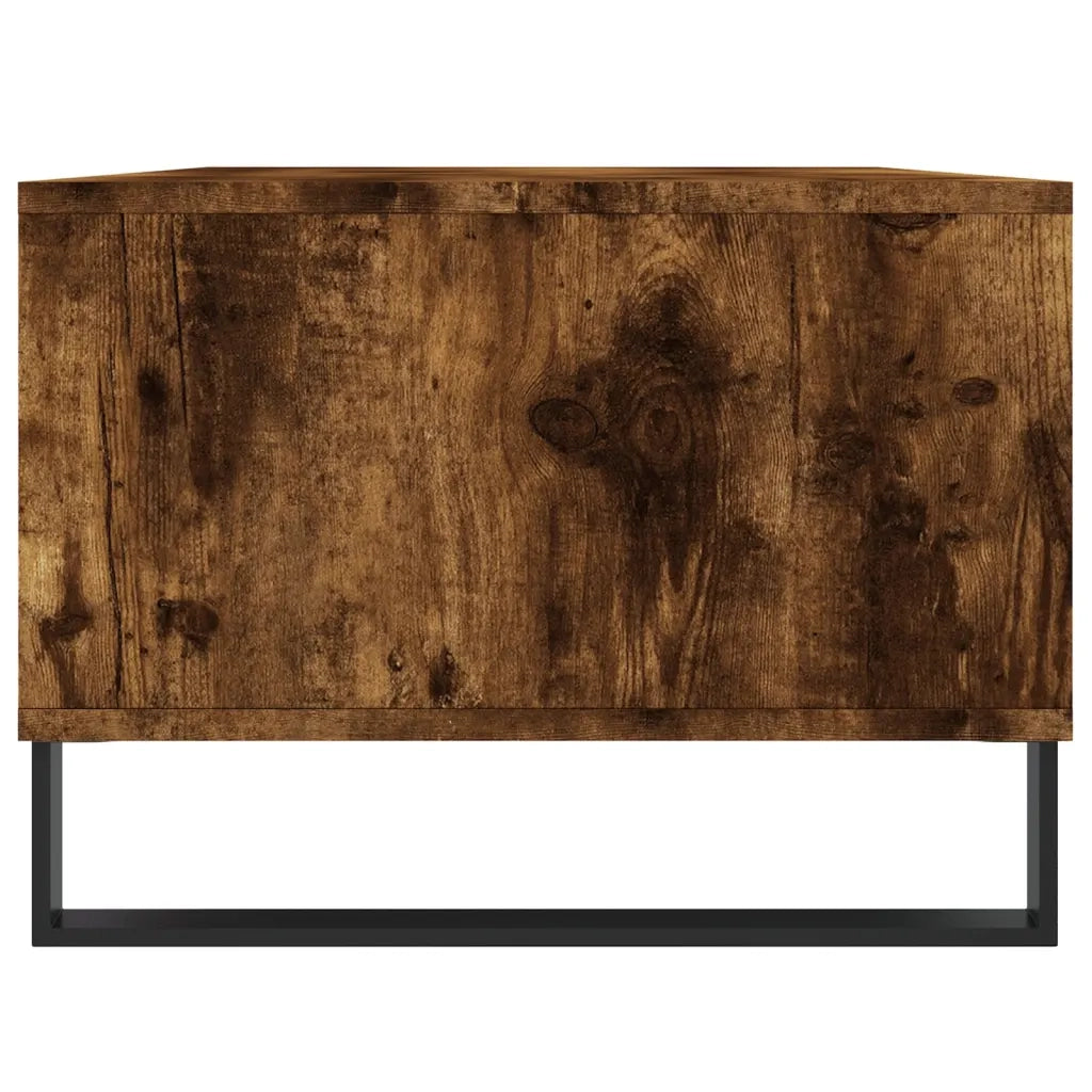 Tavolino da Salotto-Tavolino da soggiorno-Tavolo Rovere Fumo 90x50x36,5 cm Legno Multistrato 226926