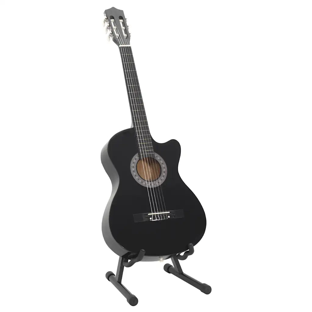 Set Chitarra Classica Western 12 pz con 6 Corde Nera 38" CFW1968316
