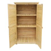 Armadio da giardino con ante a doghe 160 cm legno di abete rosso tetto in bitume 16_0002170