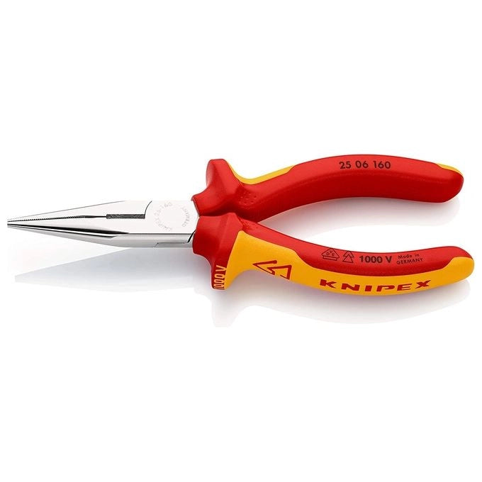 Knipex 25 06 160 Pinza a becchi piatti con tronchese Lunghezza 160 mm Peso 146 g colore Arancione Rosso