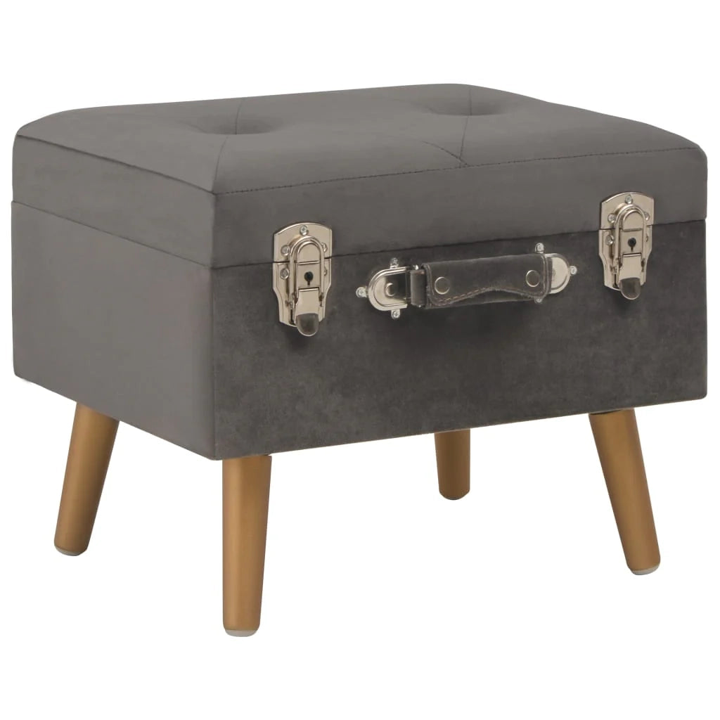 Sgabello contenitore 40 cm velluto grigio 02_0010969