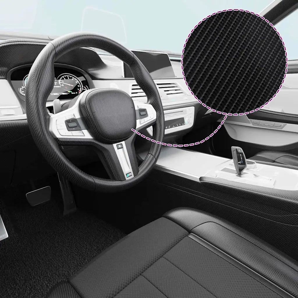Pellicole per Auto 2 pz 4D Nero 100x150 cm+50x150 cm CFW6497468