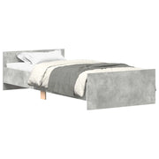 Letto singolo | Letto per adulti | Struttura letto con testata Grigio Cemento 80 x 200 cm
