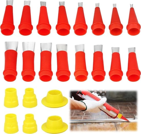 Set di bocchini di gomma integrati - 22 pezzi - diverse misure - bocchini di spinta in silicone trasparente - sbriciolatrici - pistole per irrigazione