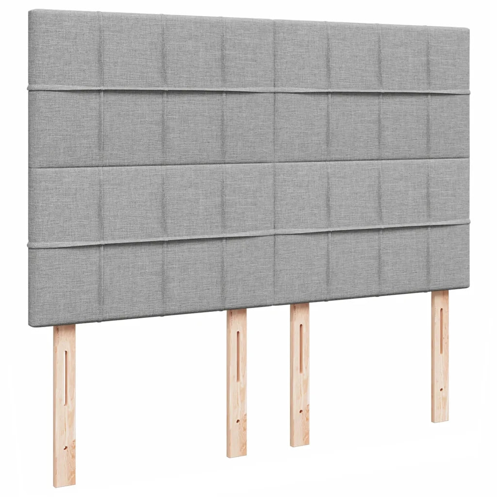 vidaXL Struttura Letto Pouf con Materasso 140x200 cm in Tessuto