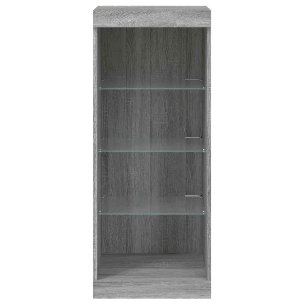 Credenza | Madia | Buffet da pranzo | Armadio da pranzo con Luci LED Grigio Sonoma 41x37x100 cm
