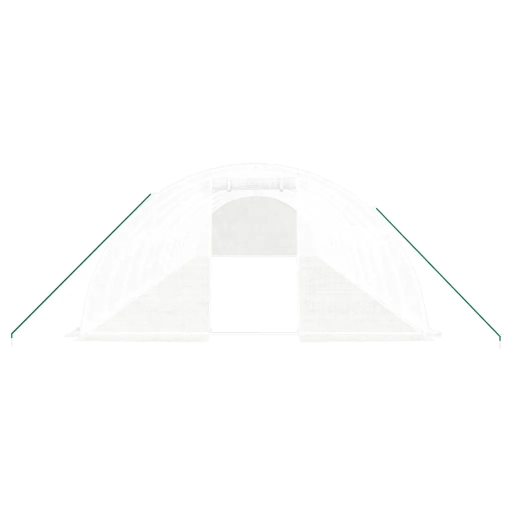 Serra con Telaio in Acciaio Bianco 48 m² 12x4x2 m 3188076