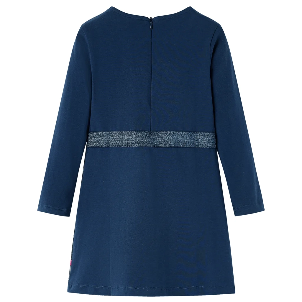 Abito da Bambina a Maniche Lunghe Blu Marino 128 CFW7421328