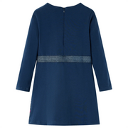 Abito da Bambina a Maniche Lunghe Blu Marino 128 CFW7421328